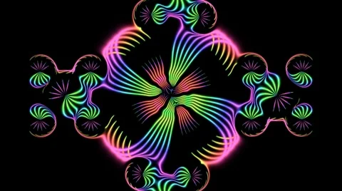 Rotating and changing ornament Stock Footage 8601293