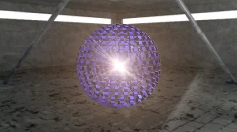 Rotating and changing the shape of a blue ball created 3D elements Stock Footage 51374721