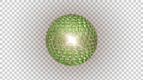 Rotating and changing the shape of a green ball created 3D elements Stock Footage 51375135