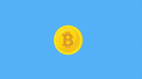 Rotating And Floating Bitcoin Stock Footage 232226916