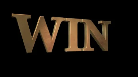 Rotating and sparkling word "WIN" Stock Footage 80172937