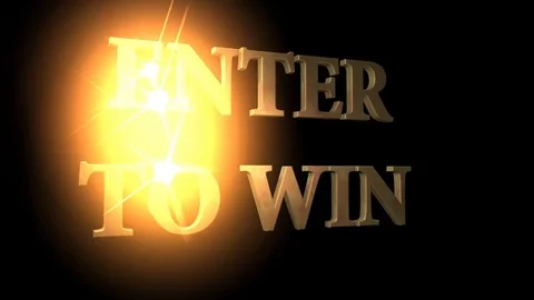 Rotating and sparkling words "ENTER TO WIN" Stock Footage 80171786