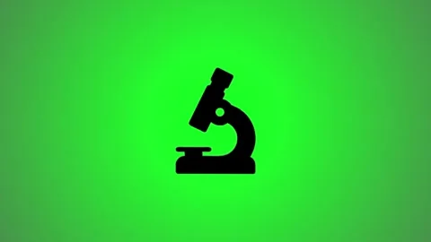 Rotating and spinning microscope icon animation on green screen, 3d rendere.. Stock Footage 346491292