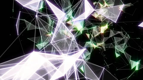 Rotating and transforming structures. Plexus background for various events Stock Footage 91559745