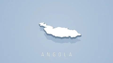 Rotating angola map animation on solid background Stock Footage 319767167