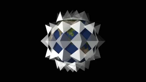 Rotating animated earth on quarantine closed for the entire universe due to Stock Footage 130587601