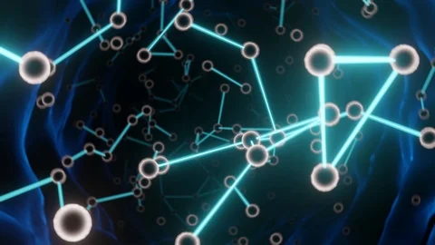 Rotating Animated Moving Dots With Connections Stock-Footage 117140085