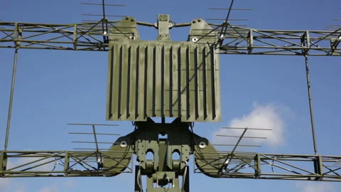 The rotating antenna of the radar Stock Footage 94687003