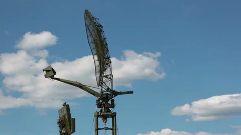 The rotating antennas of the radars Stock Footage 51682901