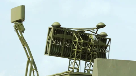 The rotating antennas of the radars Stock Footage 55308385