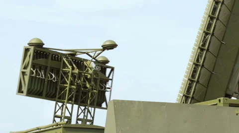 The rotating antennas of the radars Stock Footage 55308399