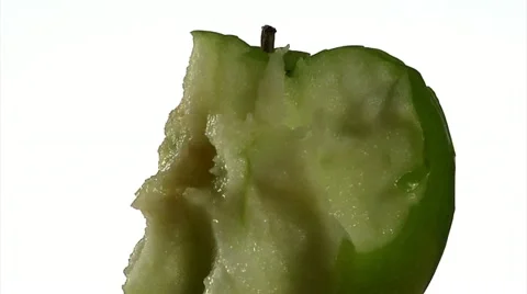 Rotating apple being eaten Stock Footage 22635612
