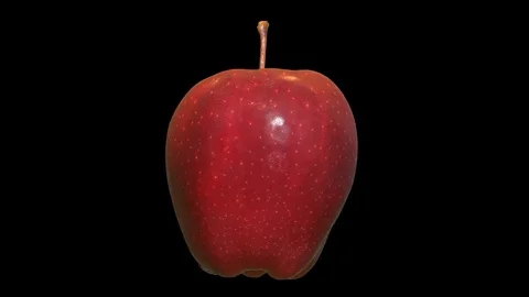 Rotating Apple Loop ALPHA Video stock 76922911