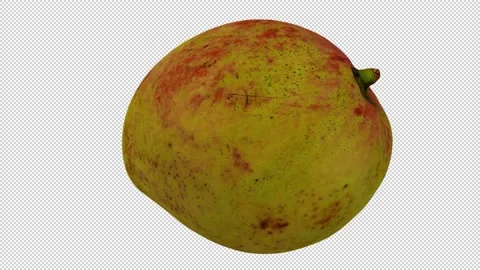 Rotating Apple Mango on Transparent Background (Looping with Alpha Channel) Stock Footage 148595533