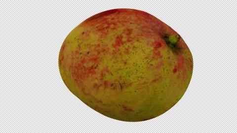 Rotating Apple Mango on Transparent Background (Looping with Alpha Channel) Stock Footage 148596231
