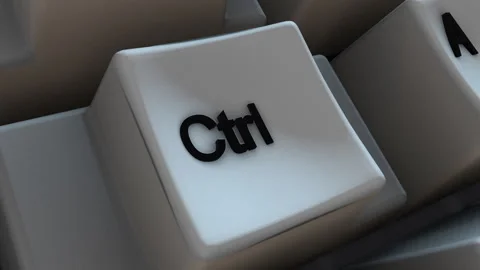 Rotating Around 3D Render of CTRL Key on Computer Keyboard 動画素材 333547791