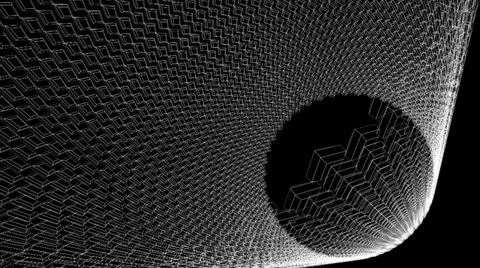 Rotating around mesh diamonds. Alpha channel. 스톡 동영상 24833522