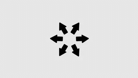 Rotating Arrow Pointing Animation Minimal Symbol 库存影片 334357146