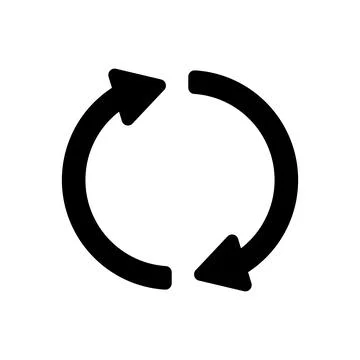 Rotating arrow. Refresh and recycling. Vector. Stock Illustration