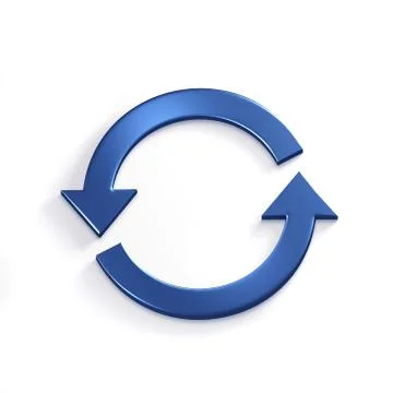 Rotating Arrows. 3D Render Illustration Stock Illustration