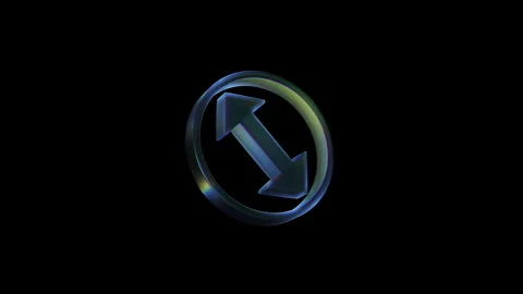 Rotating arrows changing perspective on black background Stock Footage 317691247