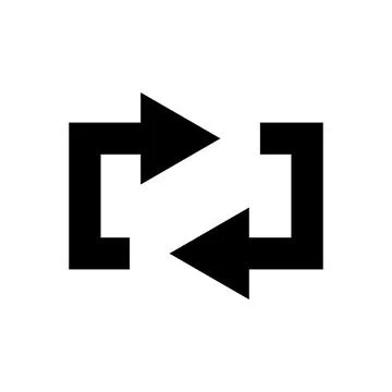 Rotating arrows. Circulating arrows. Recycle or repeat. Vectors. Stock Illustration