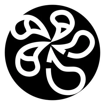 Rotating arrows forming a circular cycle symbol 库存插图