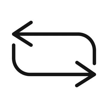 Rotating Arrows Icon for Data Synchronization and Software Updates Stock Illustration