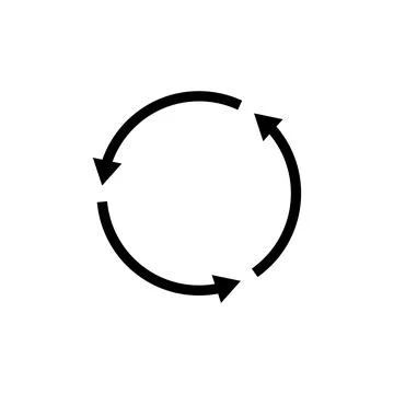 Rotating arrows. Interlocking or synchronization. Vector. Stock Illustration