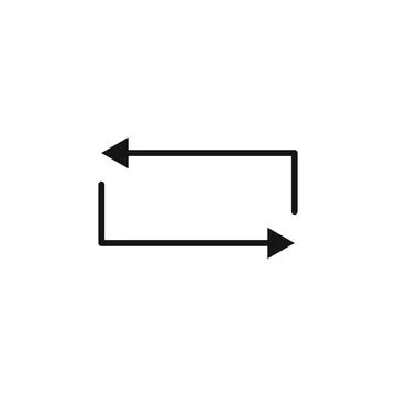 Rotating Arrows Repeat Icon for Synchronization and Data Recovery 스톡 일러스트