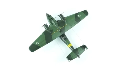 Rotating Assembly Model German Flying Boat Dornier Do.24T. Stock Footage 295454378