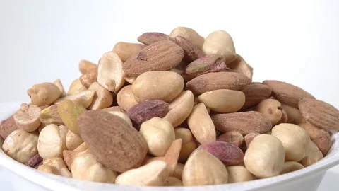 Rotating Assorted Nuts Stock Footage 143935359