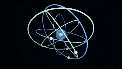 Rotating Atomic Neuron Structure Loop - Blue Particle Science Backdrop 動画素材 341954439