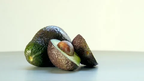Rotating Avocado On White Background Stock Footage 234541400