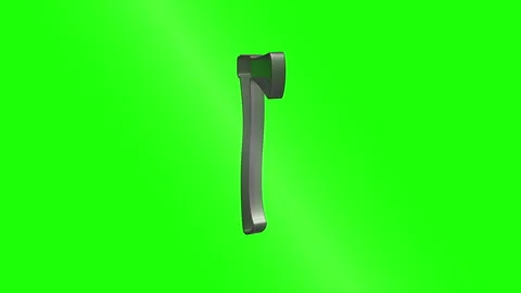 Rotating axe on green screen background Stock Footage 316247241