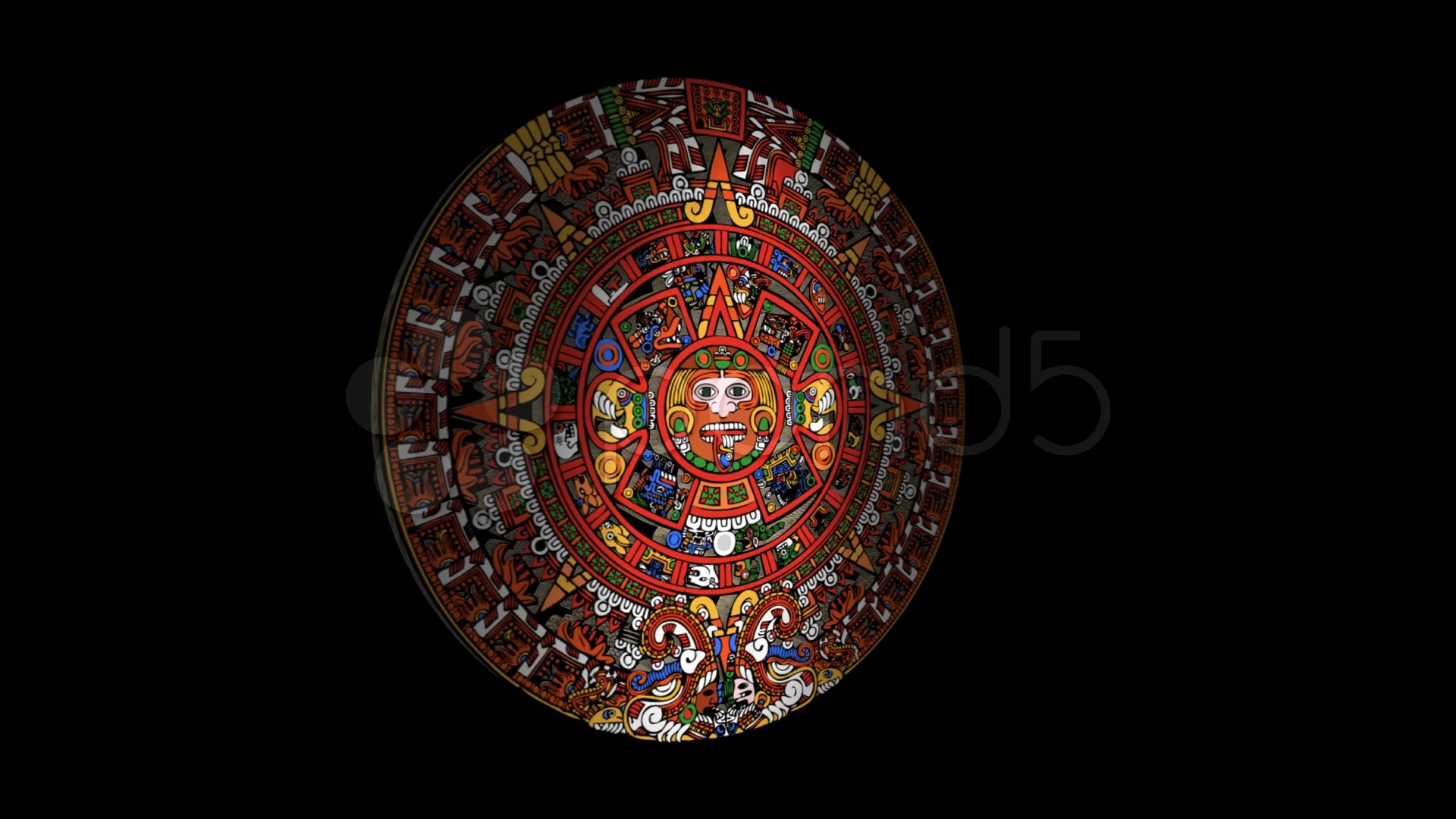 Sacred Mayan sun god Aztec wheel calendar Maya symbols ethnic mask in  gold color Golden round frame border old logo icon vector illustration  isolated on black background 8458406 Vector Art at Vecteezy