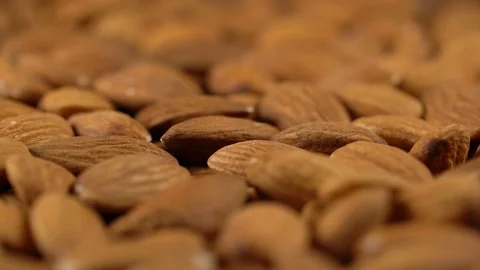 Rotating background of almonds Stock Footage 71530747