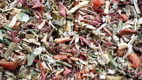 Rotating background from natural mixture of culinary spices Stock-Footage 232728299