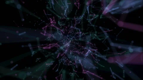 Rotating background.Plexus universe. Abstract digital background. Seamless loop. Stock Footage 101738394