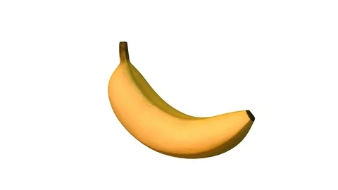 Rotating banana on white background Stock Footage 85579142