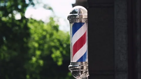 Rotating Barber Pole Stock Footage 317988720