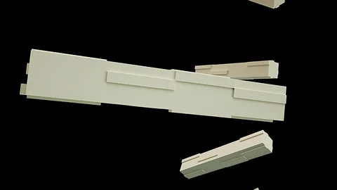 Rotating Bars. Seamless Loop. Alpha Channel Stock Footage 119256447