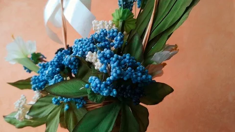 Rotating basket with flowers Stock Footage 103848072