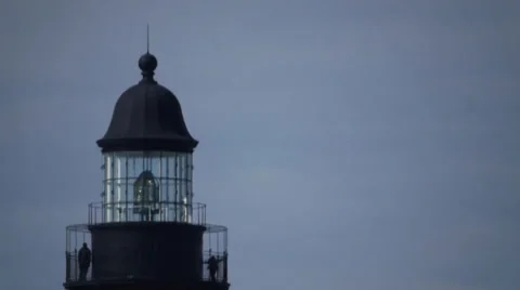 Rotating Beacon on Lighthouse Vídeo Stock 37350865