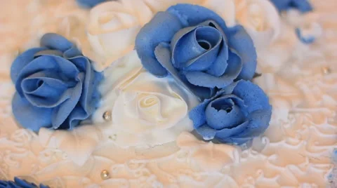 Rotating beautiful festive cake Stock Footage 64798115