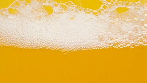 Rotating Beer Soda - Close Up of Beer Glass  Stock Footage 157587673