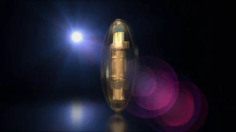 Rotating Bitcoin on black background, 3d animation Stock Footage 85326866