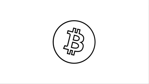 Rotating Bitcoin icon on white background Stock Footage 239073783