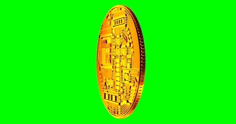 Rotating Bitcoin Loop With Green Screen Chroma Key 4K UHD 60FPS Video stock 162852755