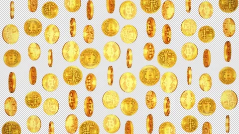 Rotating Bitcoins On Alpha Loop Stock-Footage 234184803